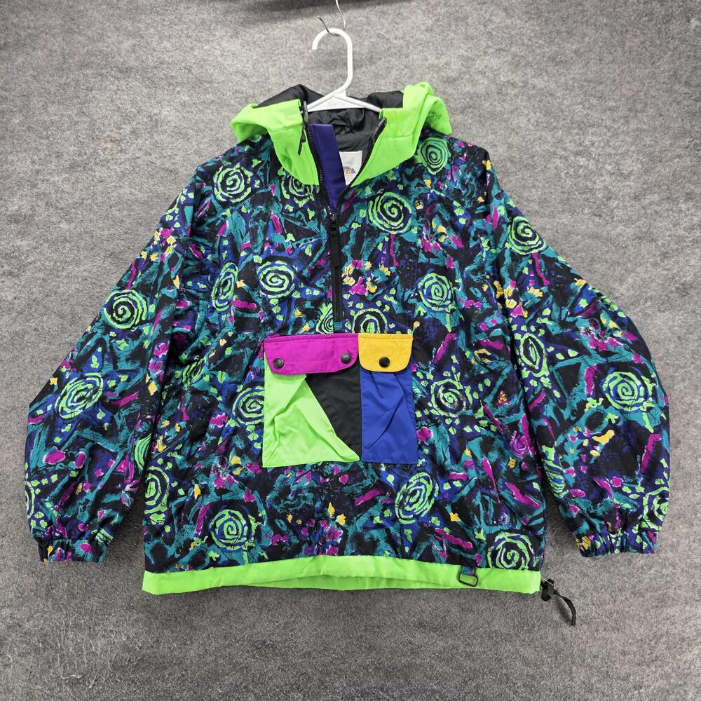 Obermeyer Jacket Unisex Kids M Multicolor Hooded Ski Colorblock Insulated